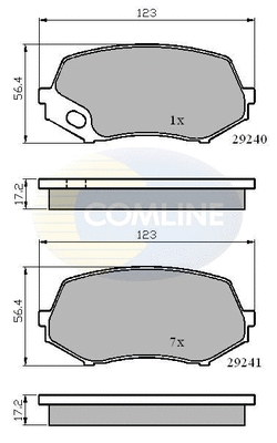 Brake Pad Set, disc brake (CBP02007)