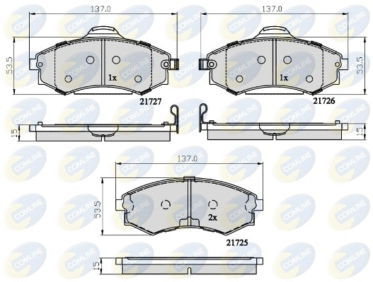 Brake Pad Set, disc brake (CBP31741)
