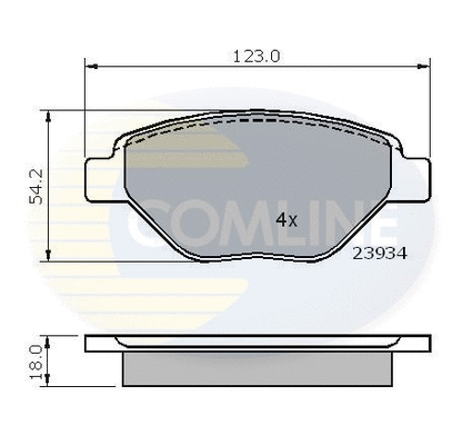 Brake Pad Set, disc brake (CBP01159)