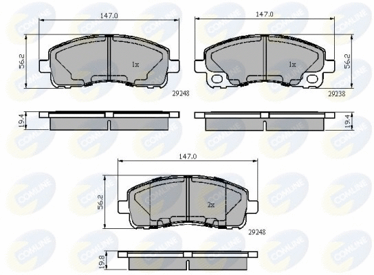 Brake Pad Set, disc brake (CBP02005)