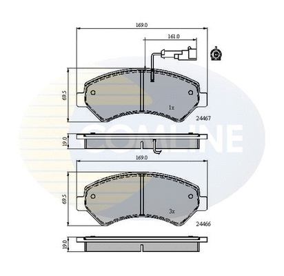 Brake Pad Set, disc brake (CBP11623)