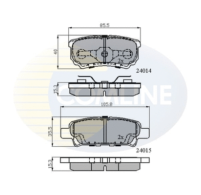Brake Pad Set, disc brake (CBP31290)