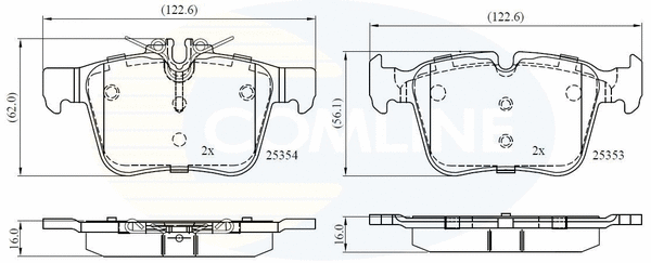 Brake Pad Set, disc brake (CBP02345)