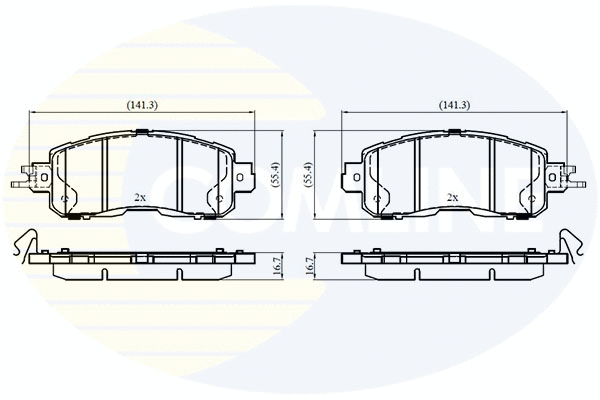 Brake Pad Set, disc brake (CBP32573)