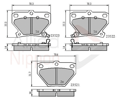 Brake Pad Set, disc brake (ADB3841)