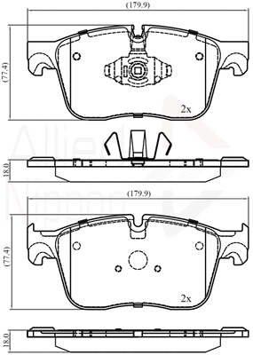 Brake Pad Set, disc brake (ADB02385)