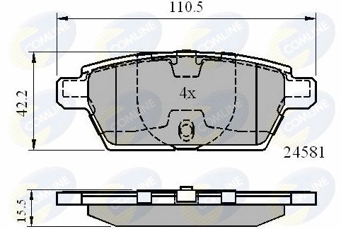 Brake Pad Set, disc brake (CBP01514)