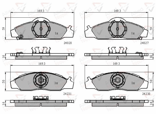 Brake Pad Set, disc brake (ADB31746)