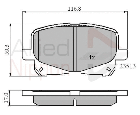 Brake Pad Set, disc brake (ADB0904)