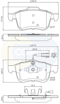 Brake Pad Set, disc brake (CBP12032)