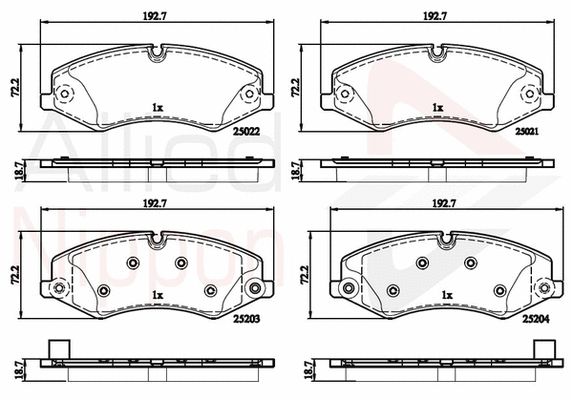 Brake Pad Set, disc brake (ADB02210)