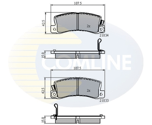 Brake Pad Set, disc brake (CBP3747)