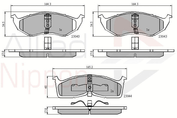 Brake Pad Set, disc brake (ADB3850)