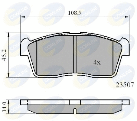 Brake Pad Set, disc brake (CBP01113)