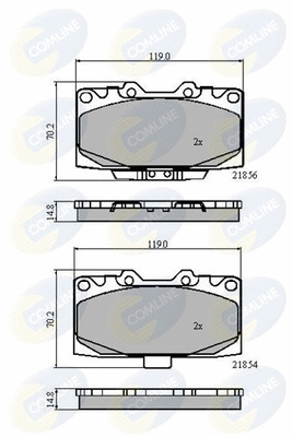 Brake Pad Set, disc brake (CBP31614)