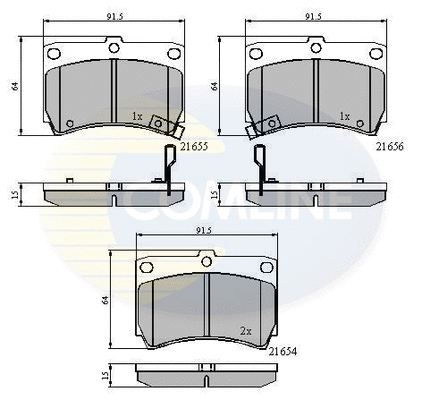 Brake Pad Set, disc brake (CBP3245)