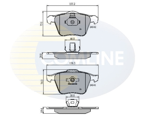 Brake Pad Set, disc brake (CBP01280)