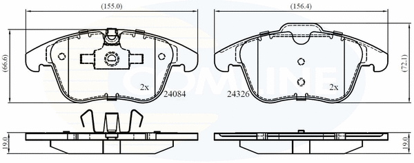 Brake Pad Set, disc brake (CBP06036)
