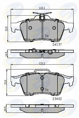 Brake Pad Set, disc brake (CBP01599)