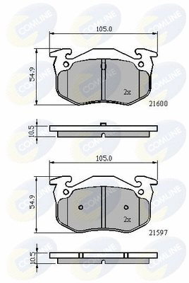 Brake Pad Set, disc brake (CBP01080)