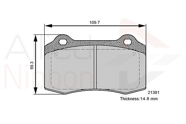 Brake Pad Set, disc brake (ADB36089)
