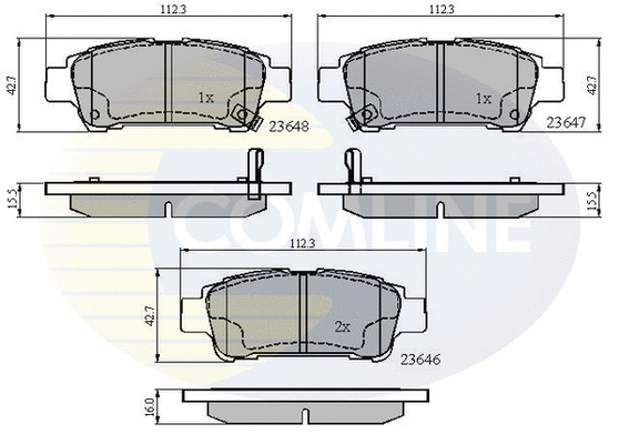 Brake Pad Set, disc brake (CBP31133)