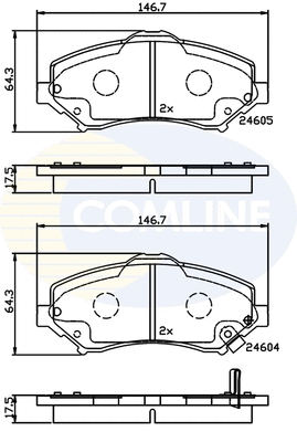Brake Pad Set, disc brake (CBP36066)