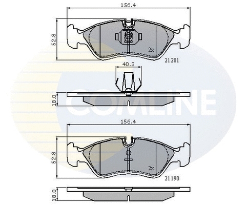 Brake Pad Set, disc brake (CBP01007)