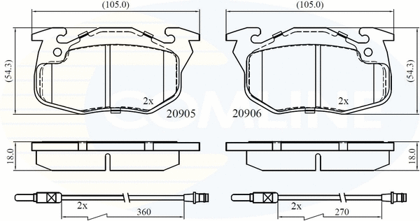 Brake Pad Set, disc brake (CBP2416)