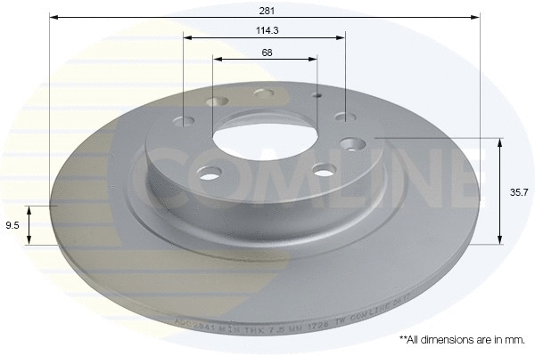 Brake Disc (ADC2841)