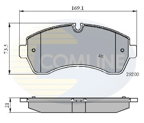 Brake Pad Set, disc brake (CBP01569)