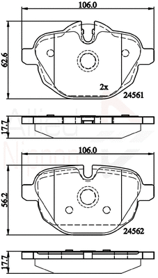 Brake Pad Set, disc brake (ADB06092)