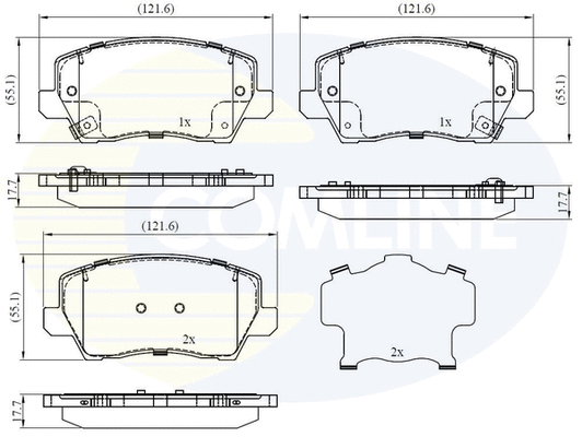 Brake Pad Set, disc brake (CBP32526)