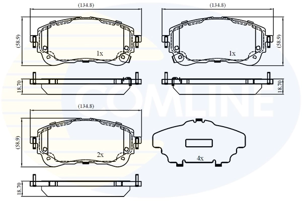 Brake Pad Set, disc brake (CBP33072)