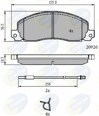 Brake Pad Set, disc brake (CBP21048)