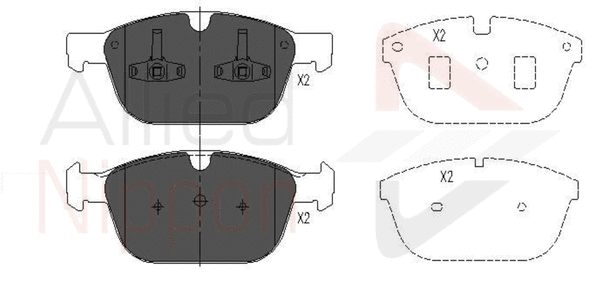 Brake Pad Set, disc brake (ADB06069)
