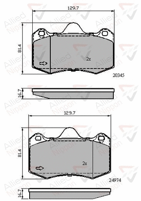 Brake Pad Set, disc brake (ADB02107)