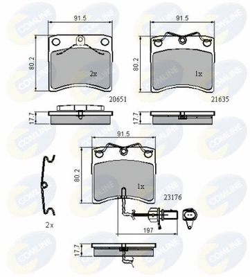Brake Pad Set, disc brake (CBP11636)