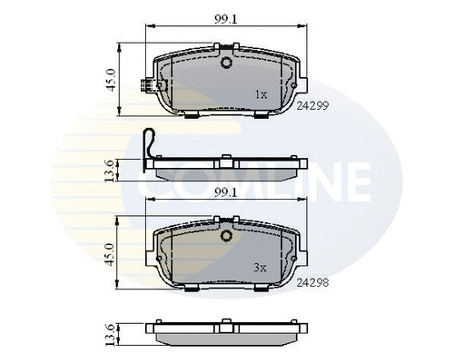 Brake Pad Set, disc brake (CBP31627)