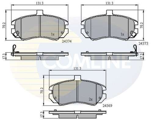 Brake Pad Set, disc brake (CBP31197)
