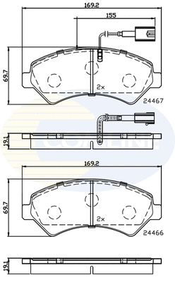 Brake Pad Set, disc brake (CBP12225)