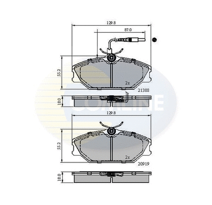Brake Pad Set, disc brake (CBP1526)
