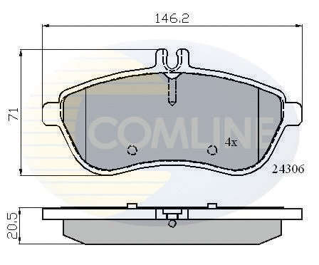 Brake Pad Set, disc brake (CBP01786)