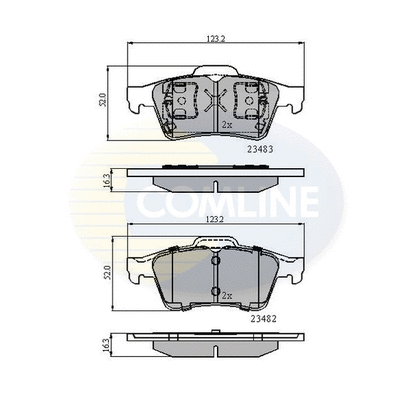 Brake Pad Set, disc brake (CBP0946)