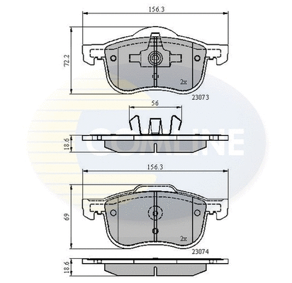 Brake Pad Set, disc brake (CBP0730)