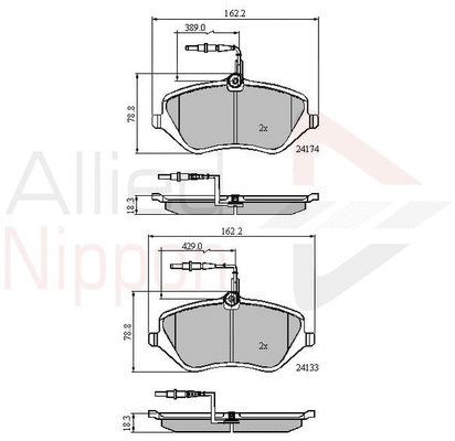 Brake Pad Set, disc brake (ADB11251)