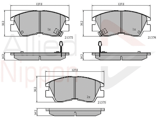 Brake Pad Set, disc brake (ADB3295)