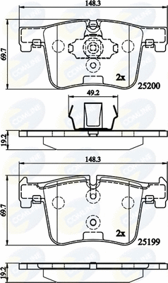 Brake Pad Set, disc brake (CBP02149)