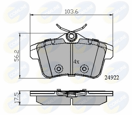 Brake Pad Set, disc brake (CBP02045)