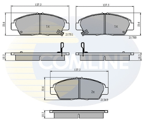 Brake Pad Set, disc brake (CBP3446)